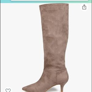 Journee Collection Boots, tall - taupe